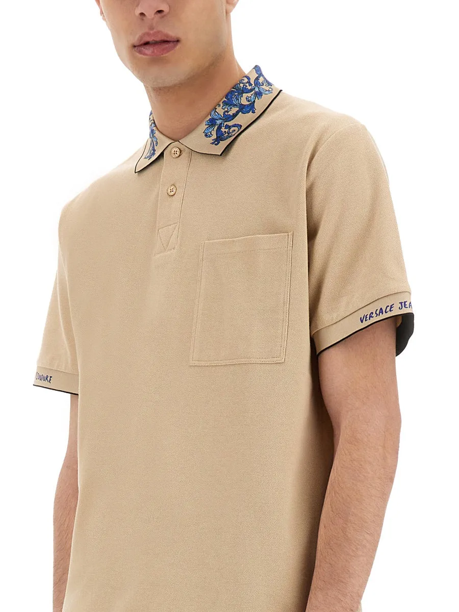 Polo Shirt With Baroque Outline Collar sold by Wanan Luxury product image thumbnail 4