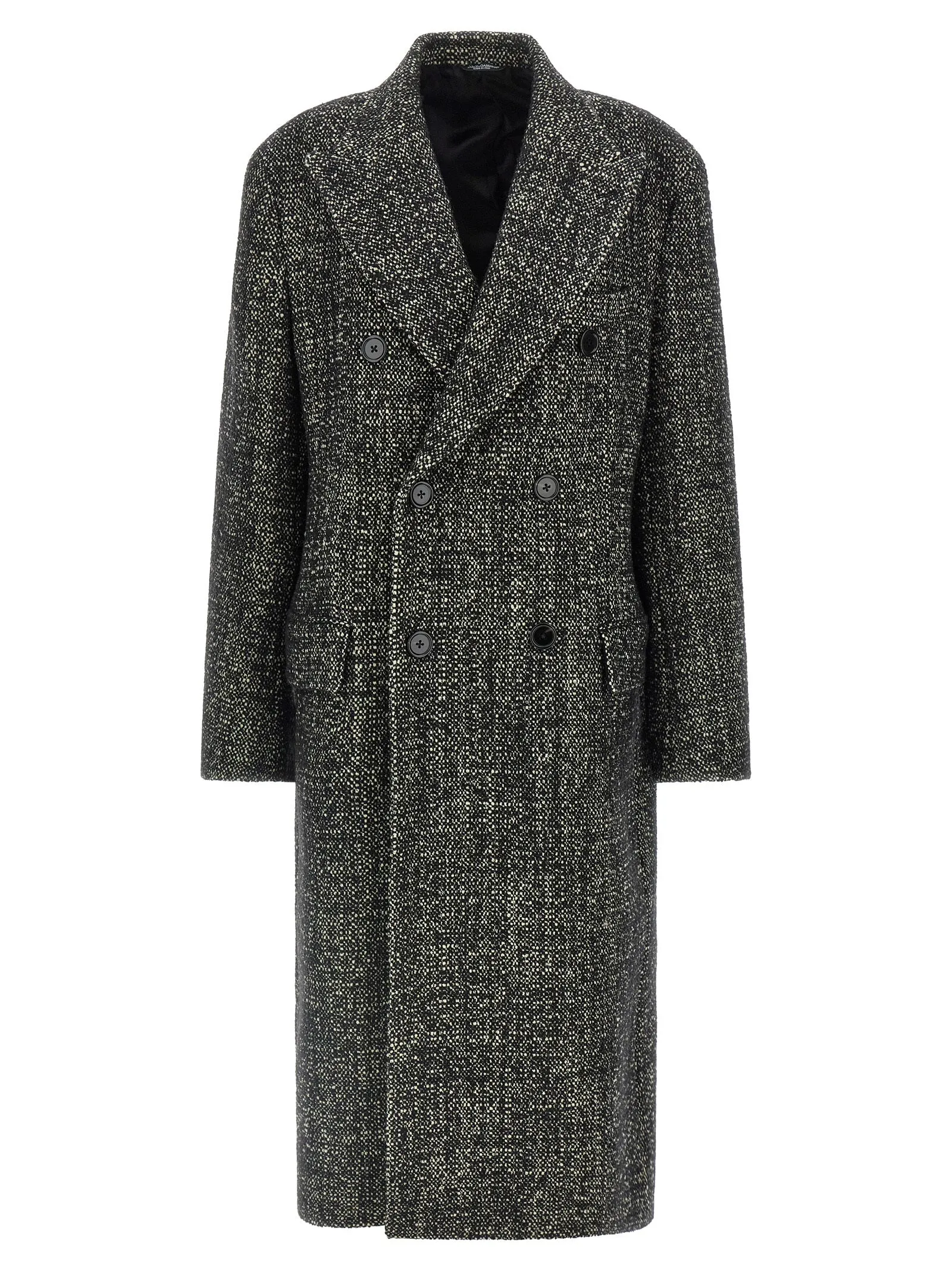 Bouclé Wool Coat Coats And Trench Coats White/Black sold by Wanan Luxury