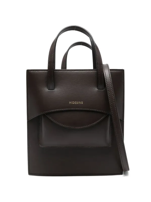 Pocket Medium Leather Handbag sold by Wanan Luxury