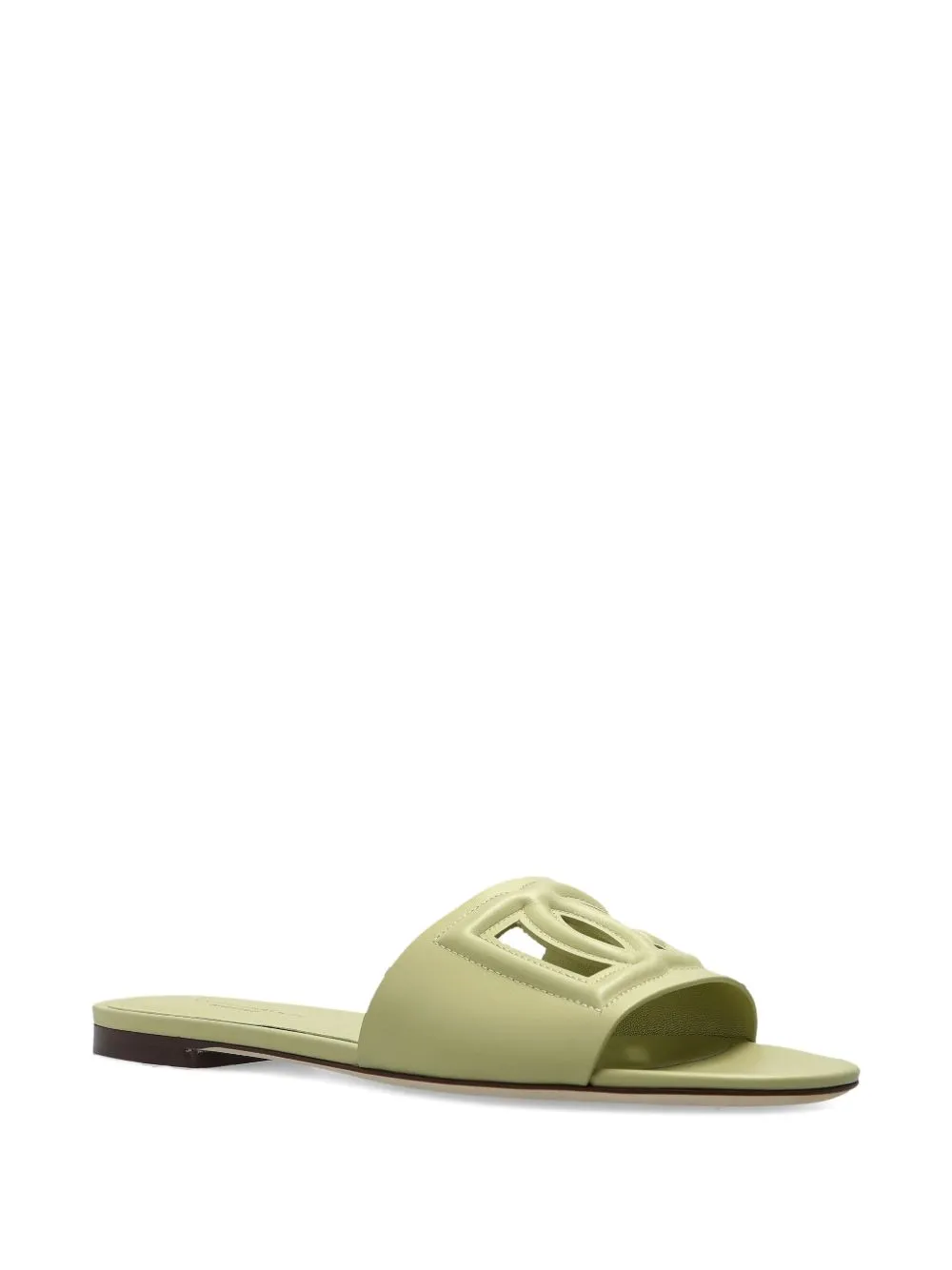 Dg Logo Leather Flat Sandals sold by Wanan Luxury