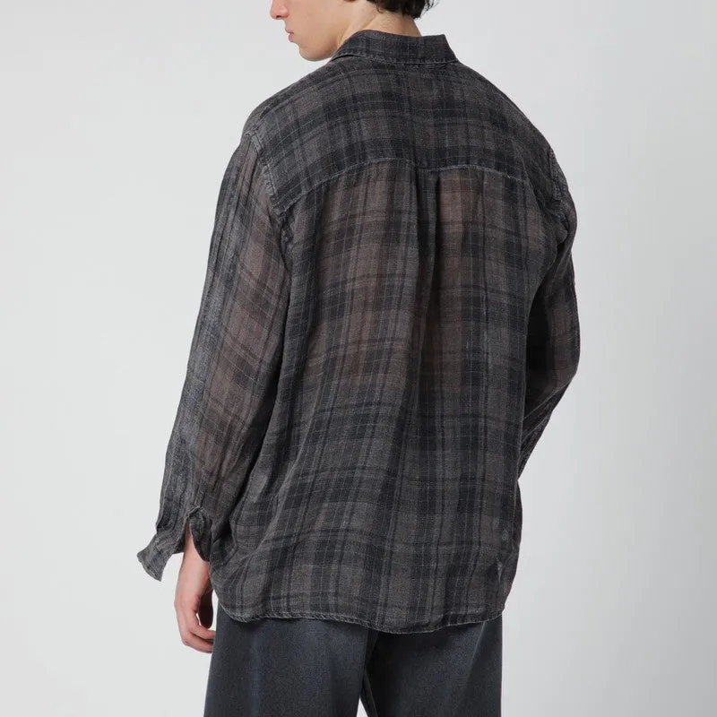 Linen Check Shirt sold by Wanan Luxury product image thumbnail 2