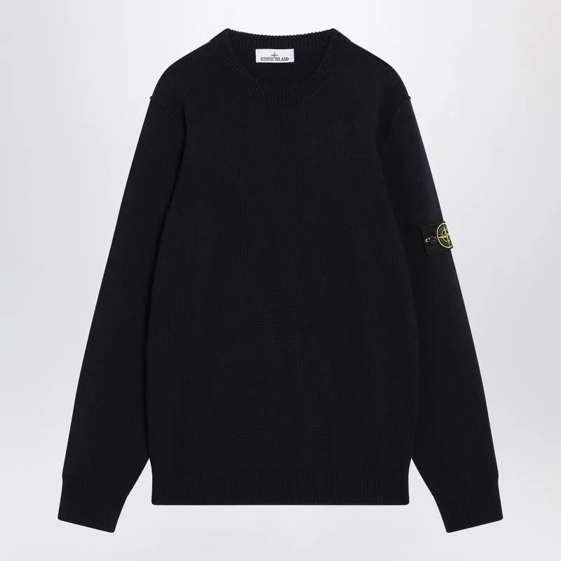 Navy Blue Wool Blend Sweater sold by Wanan Luxury