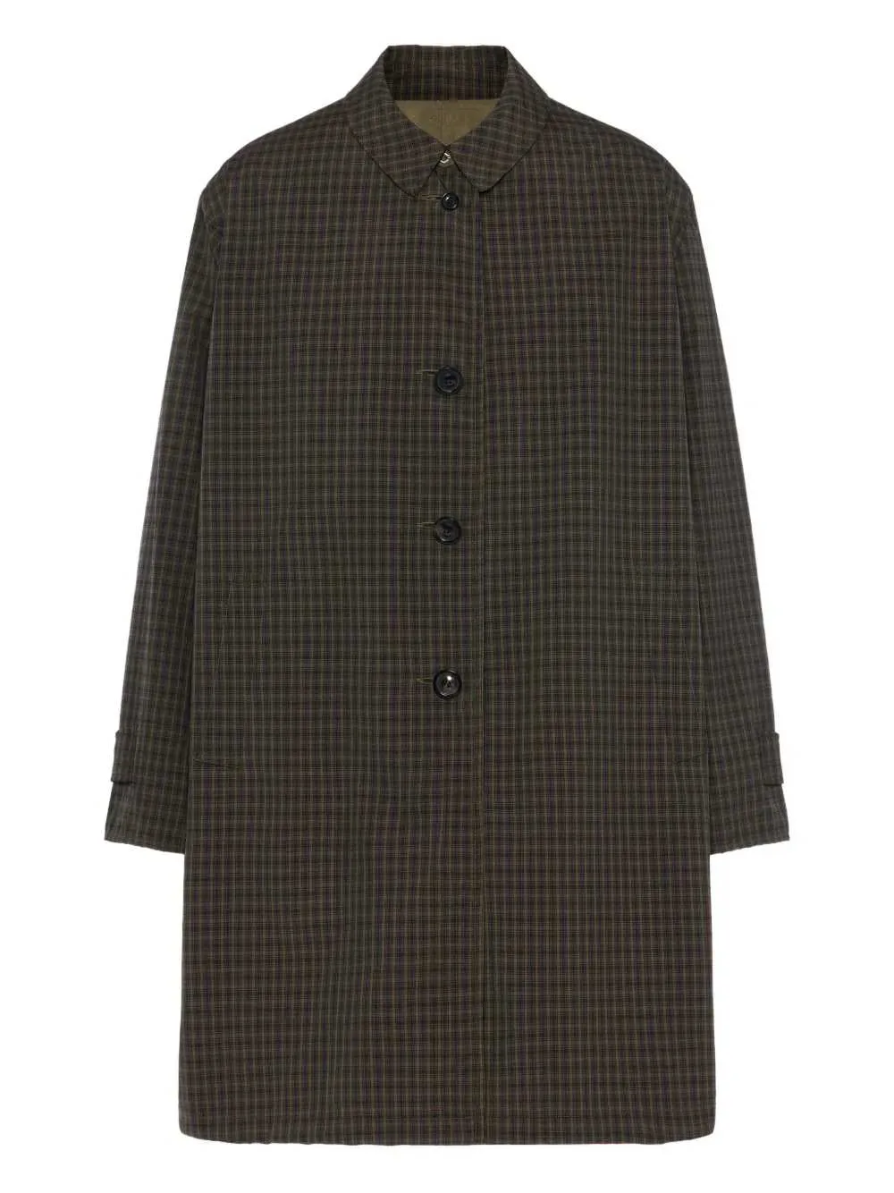 Buttoned Plaid Trench Coat sold by Wanan Luxury