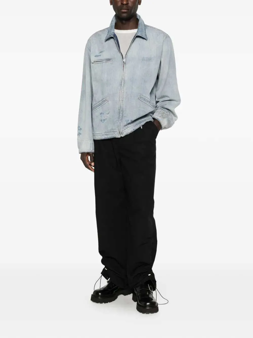 Denim Jacket With Number Motif sold by Wanan Luxury product image thumbnail 2