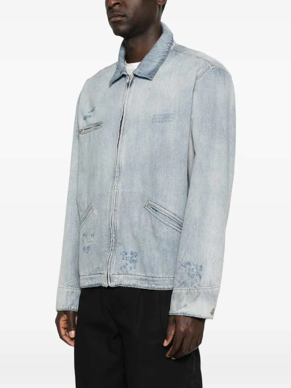 Denim Jacket With Number Motif sold by Wanan Luxury product image thumbnail 3
