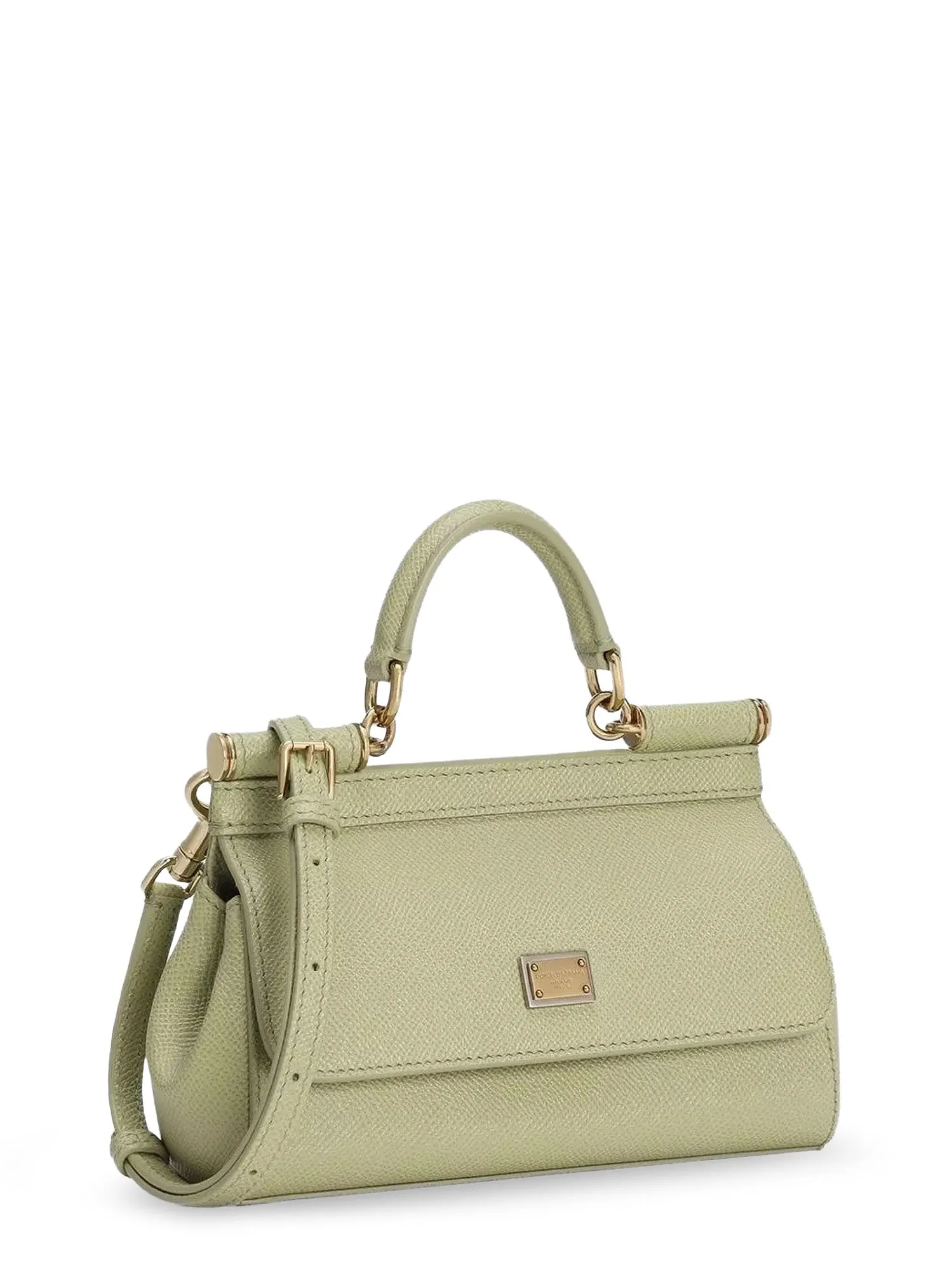 Sicily Small Leather Shoulder Bag With Metal Logo Patch sold by Wanan Luxury product image thumbnail 3