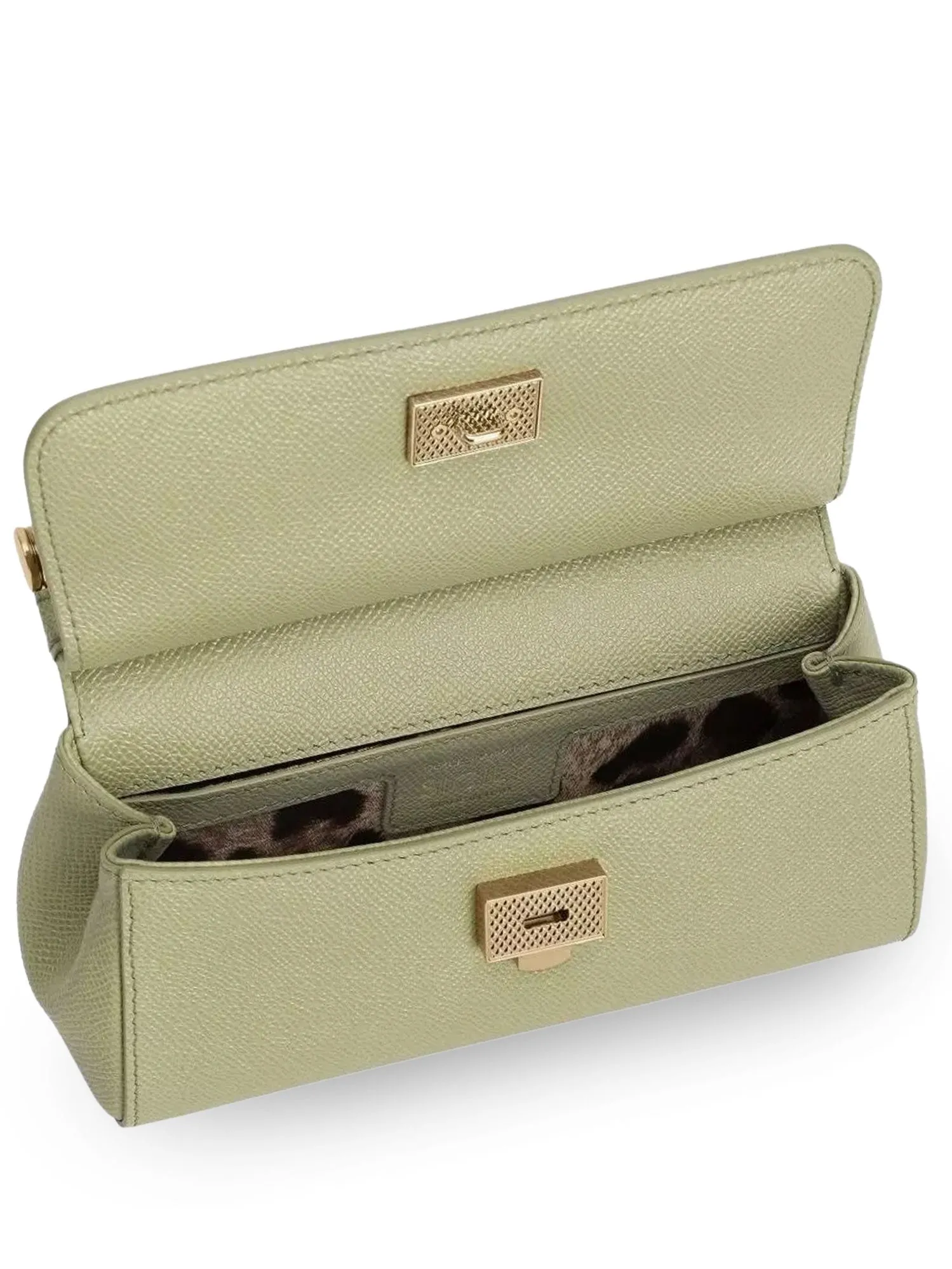 Sicily Small Leather Shoulder Bag With Metal Logo Patch sold by Wanan Luxury product image thumbnail 4