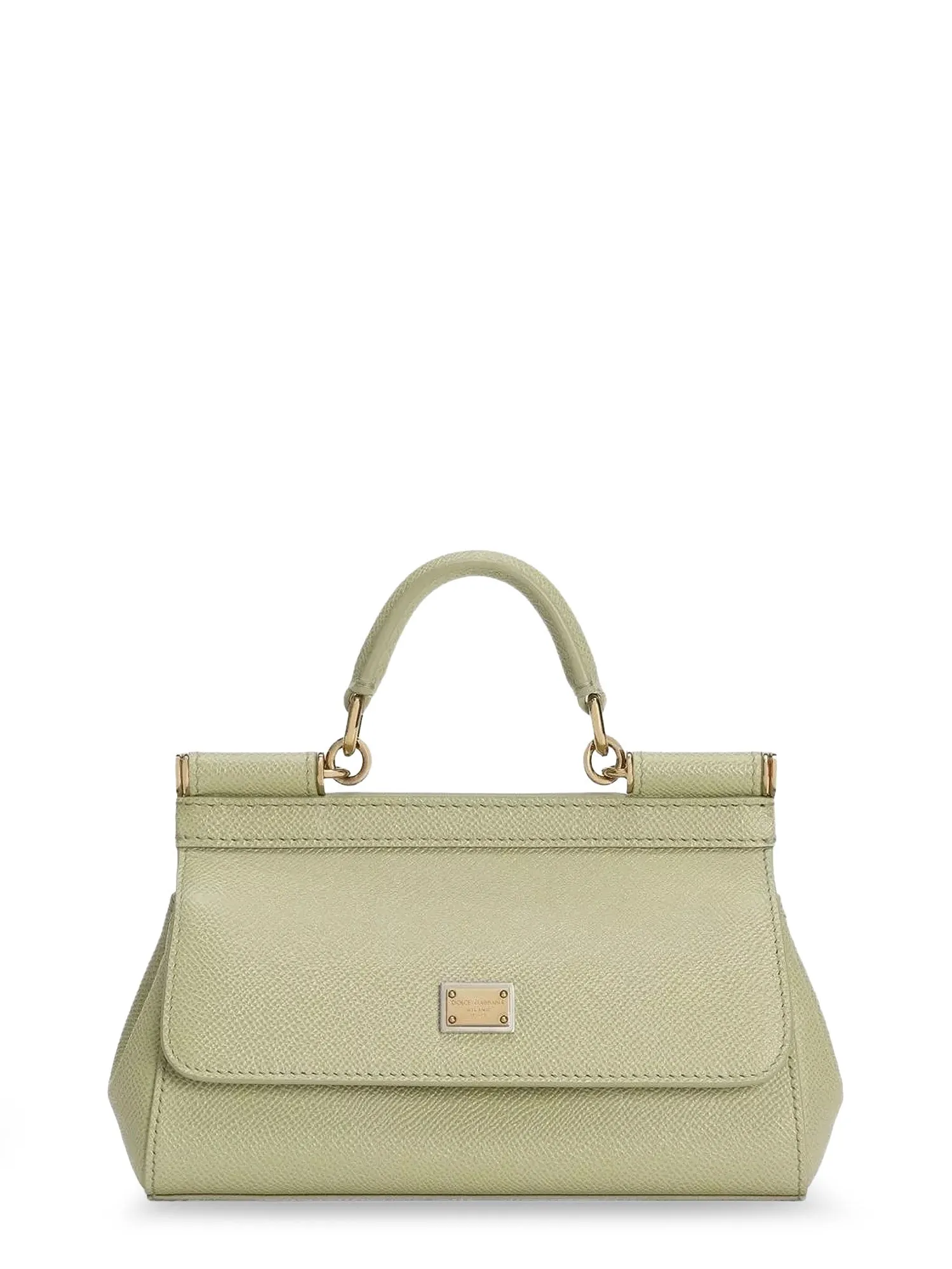Sicily Small Leather Shoulder Bag With Metal Logo Patch sold by Wanan Luxury
