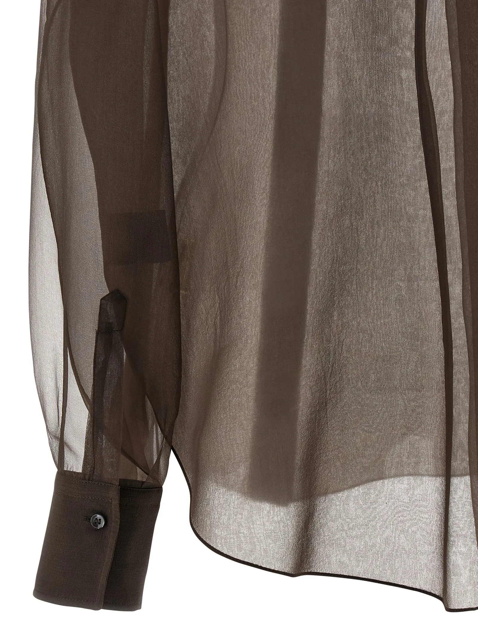 Organza Shirt Shirt And Blouse Brown sold by Wanan Luxury product image thumbnail 4