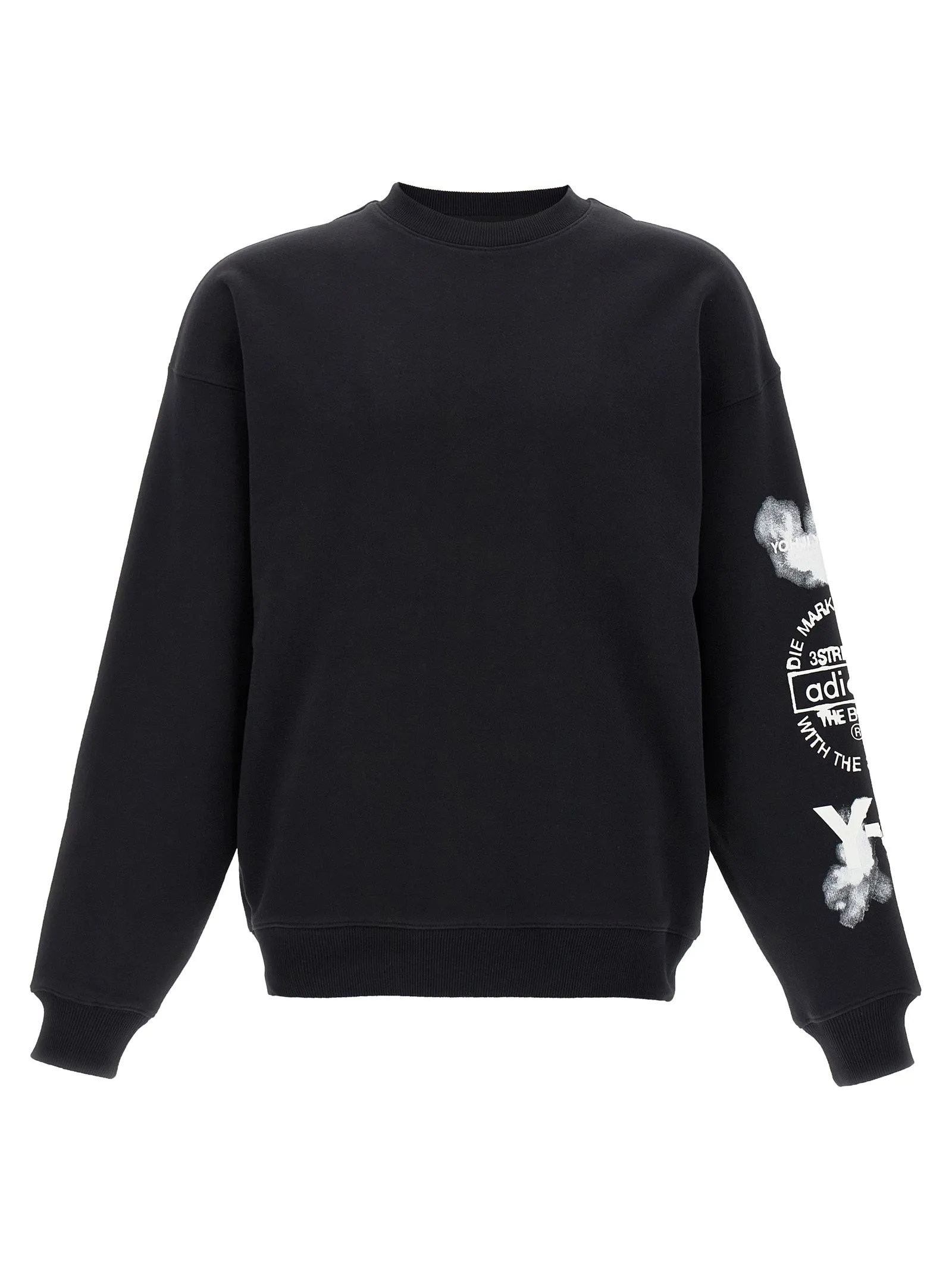 Y-3 Graphic Crew Sweatshirt Black sold by Wanan Luxury