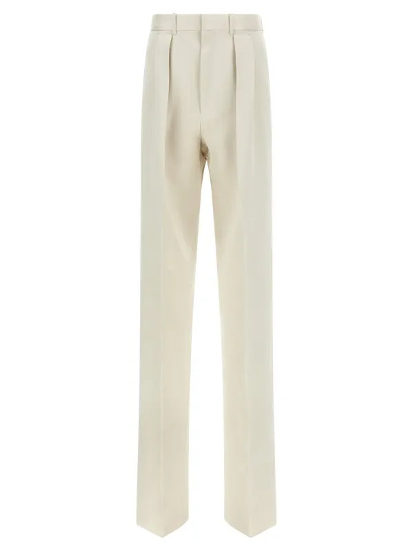 Double Pinch Pants Beige sold by Wanan Luxury