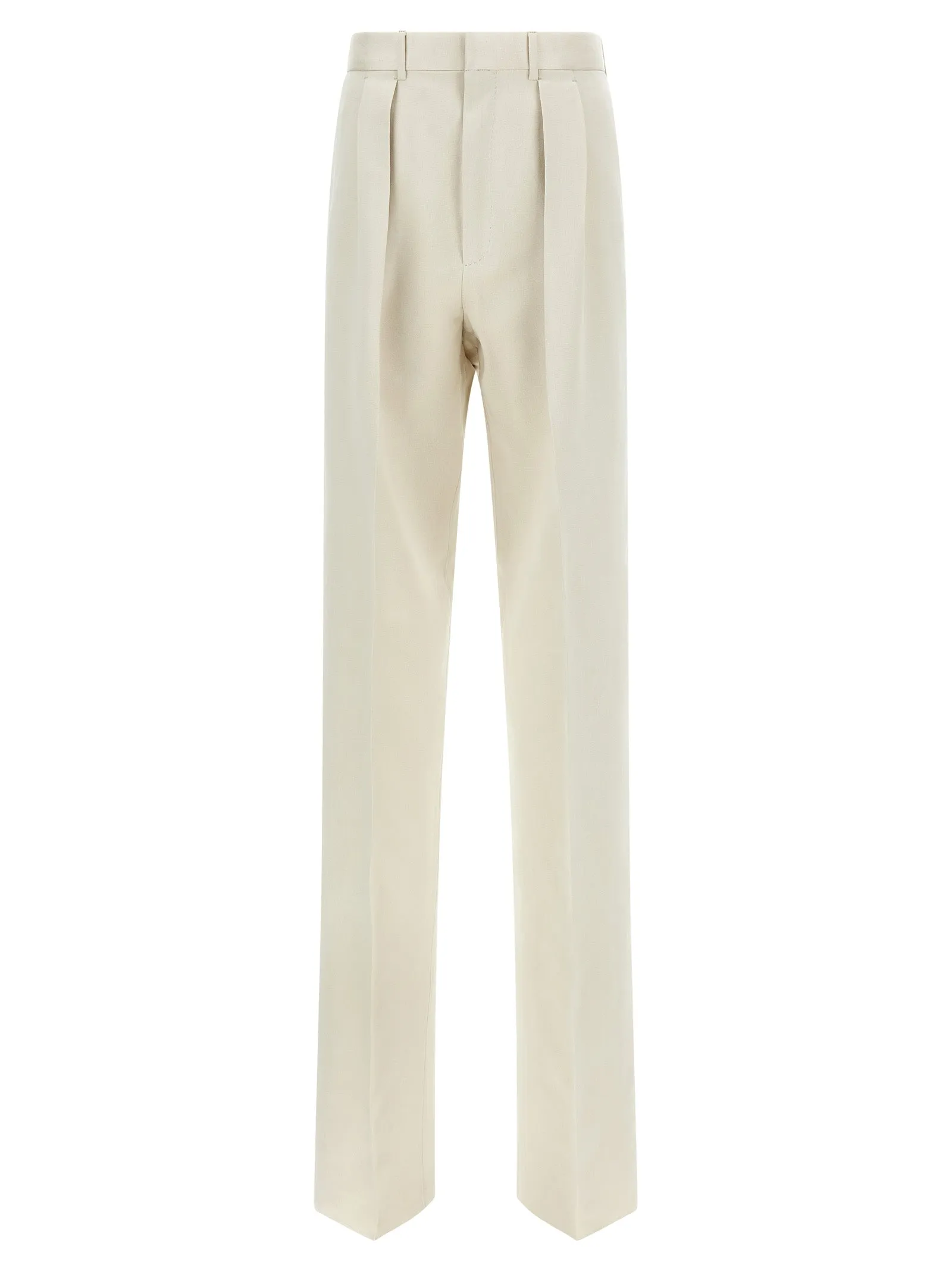 Double Pinch Pants Beige sold by Wanan Luxury