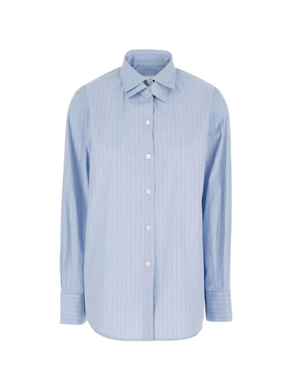 Shirts Blu Stripe sold by Wanan Luxury