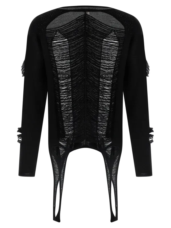 Ls Top Sweaters And Cardigans Black made by Rick Owens