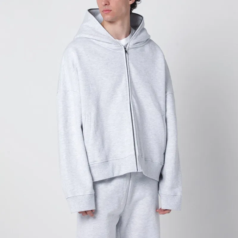 Grey Cotton Zip-Up Hoodie sold by Wanan Luxury