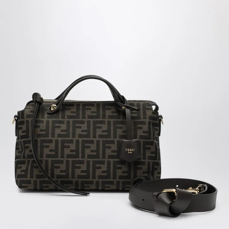 Brown Ff Jacquard Fabric By The Way Soft Medium Bag sold by Wanan Luxury