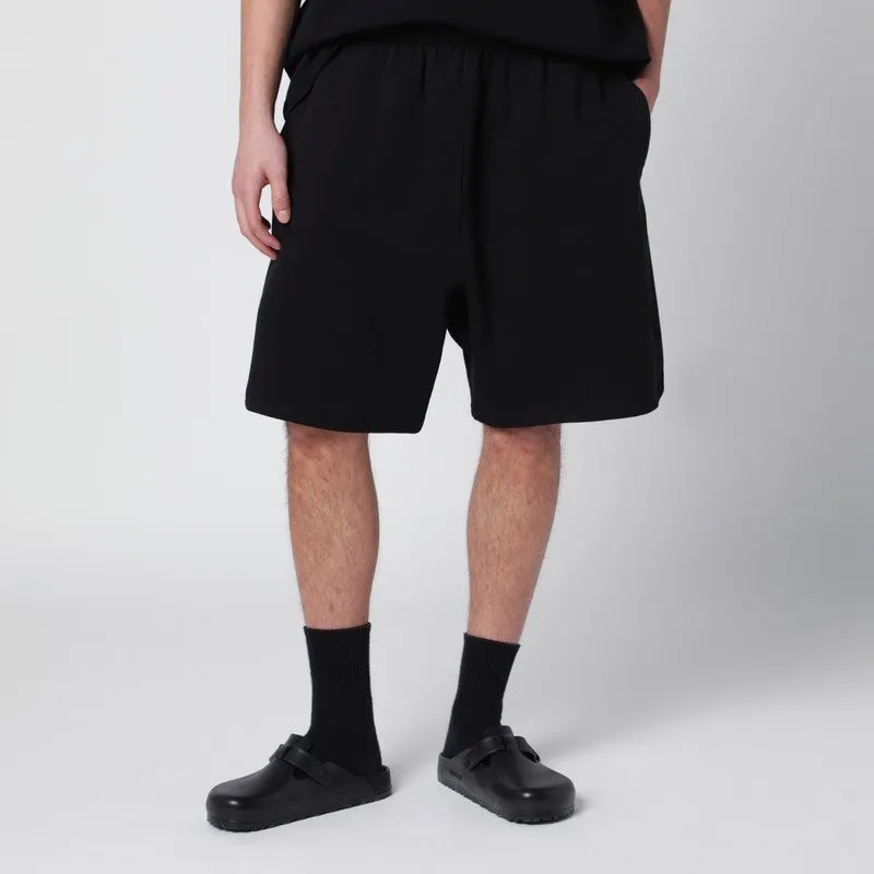 Black Cotton Scuba Shorts made by Entire Studios