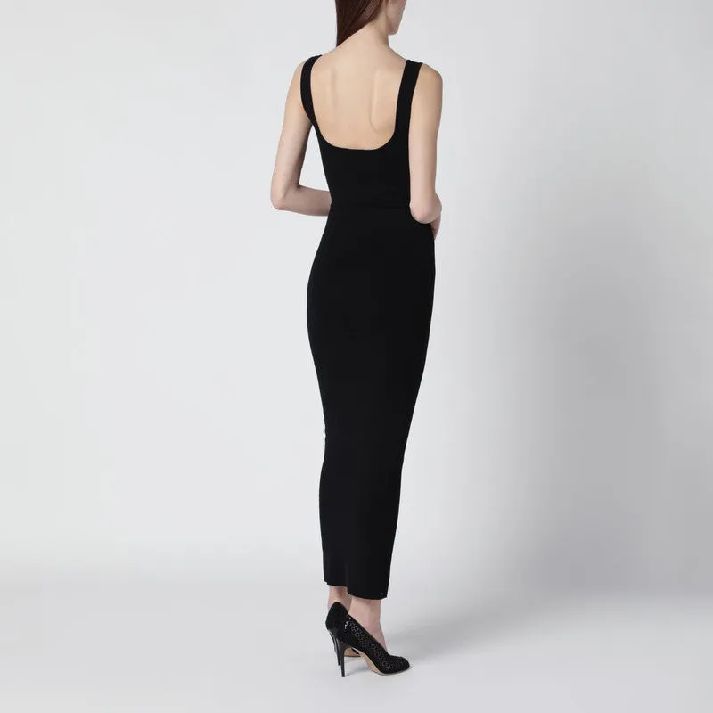 Black Fitted Dress In Viscose Jersey sold by Wanan Luxury product image thumbnail 2