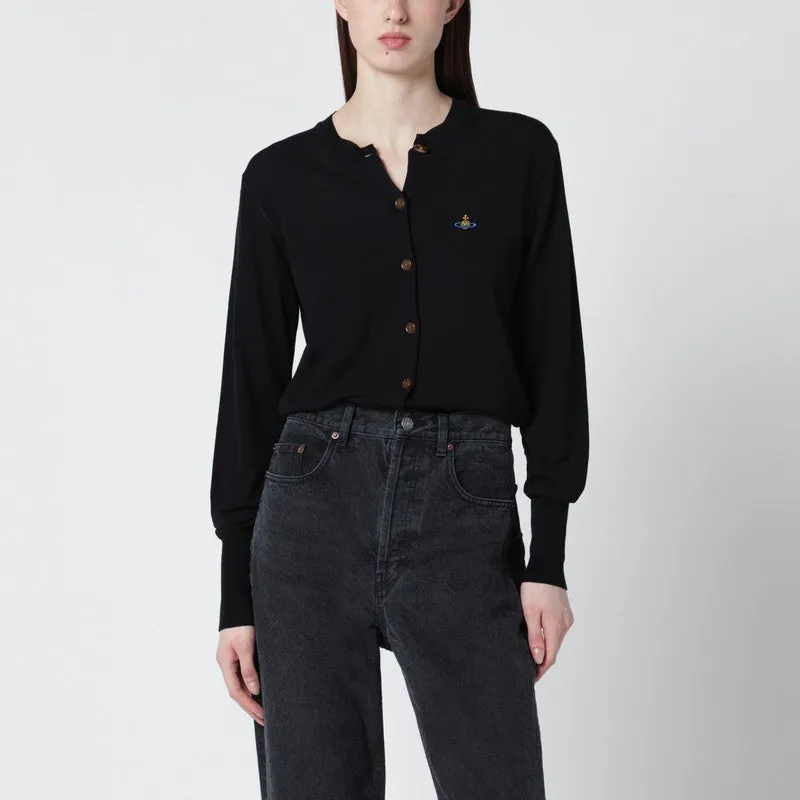 Black Cotton Cardigan sold by Wanan Luxury