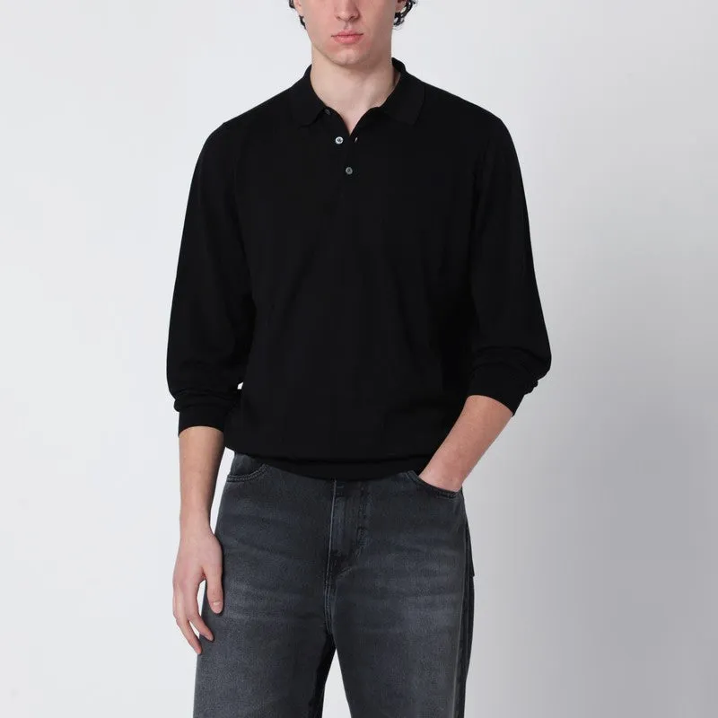Black Cotton Polo sold by Wanan Luxury
