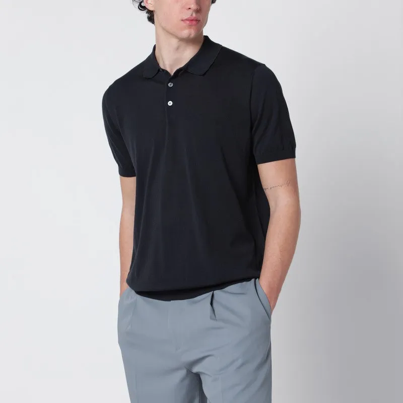 Navy Blue Cotton Polo sold by Wanan Luxury