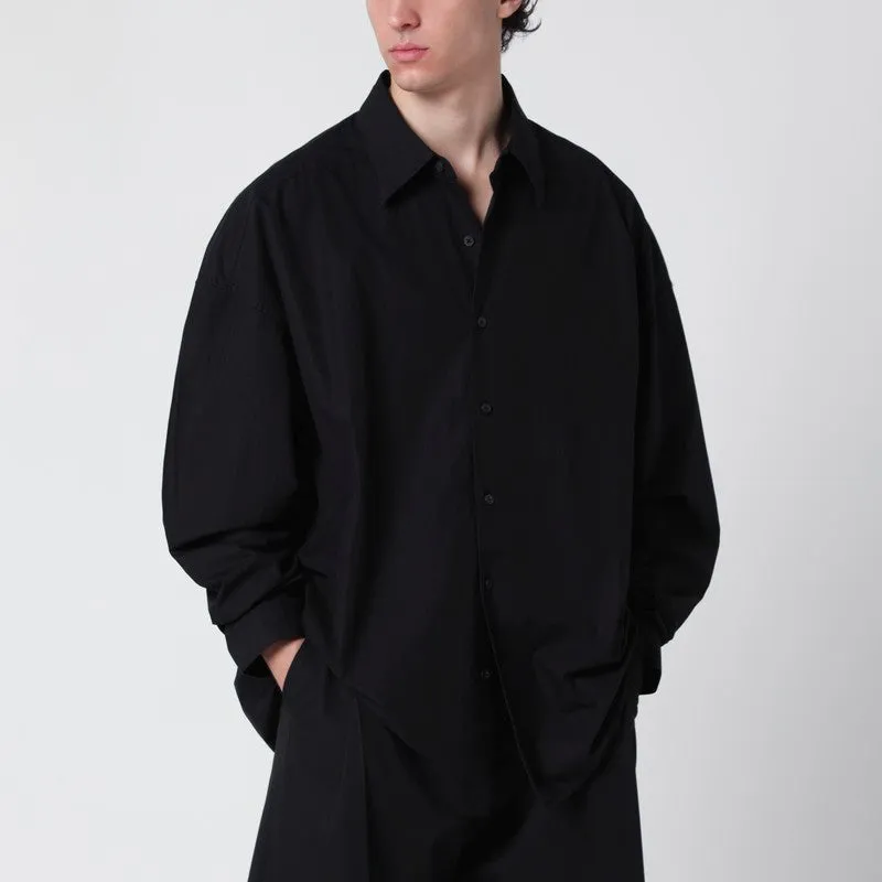 Black Oversized Long-Sleeve Shirt sold by Wanan Luxury