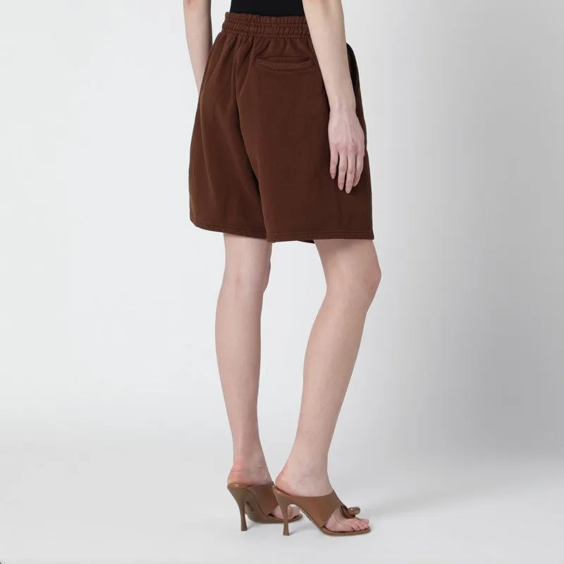 Brown Cotton Jogging Shorts sold by Wanan Luxury product image thumbnail 2