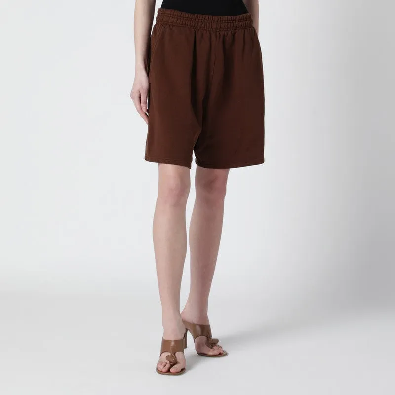 Brown Cotton Jogging Shorts sold by Wanan Luxury