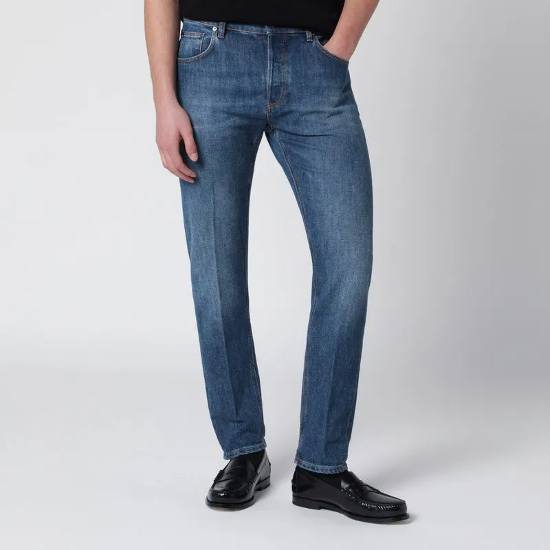 Medium Blue Slim Jeans made by Wanan Luxury
