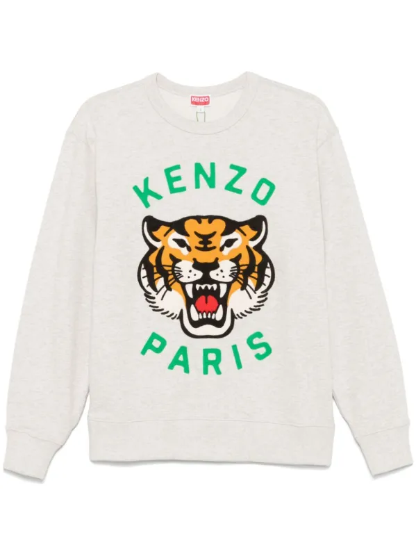 Lucky Tiger Cotton Sweatshirt sold by Wanan Luxury