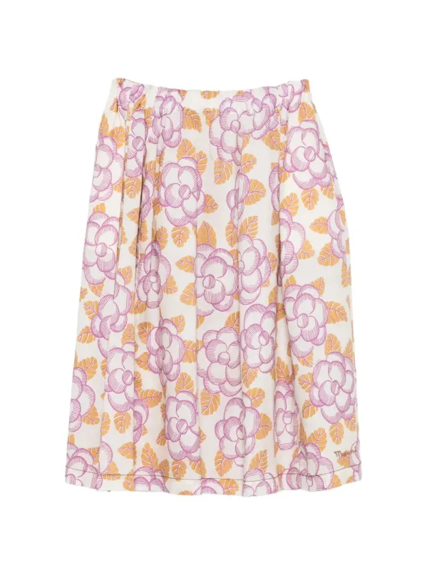 Ramie Elasticated Skirt With Banjo Print made by Marni