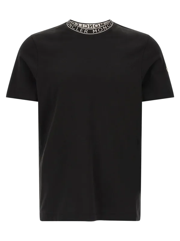 Logo Crew Neck T-Shirt Black made by Moncler