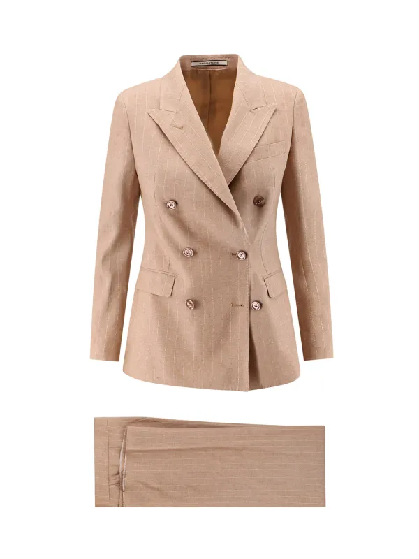 Parigi Pinstripe Linen And Viscose Suit made by Wanan Luxury