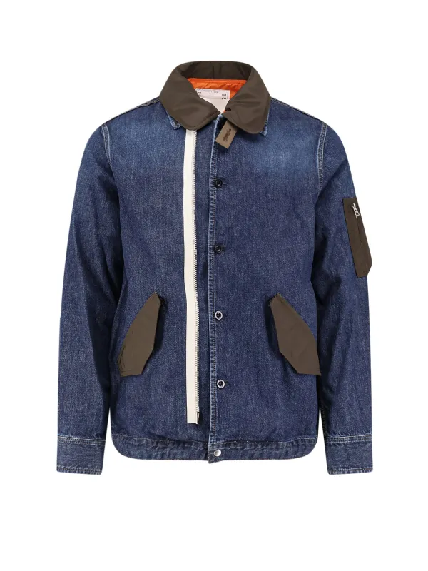 Denim Jacket With Nylon Inserts made by Sacai