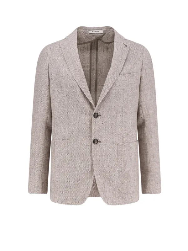 Single-Breasted Linen And Virgin Wool Blazer sold by Wanan Luxury
