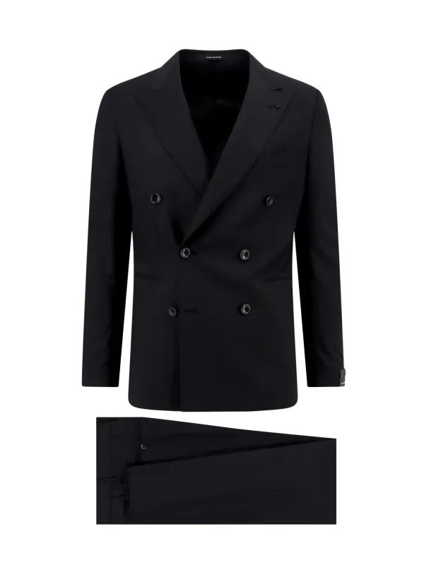 Double-Breasted Virgin Wool Suit sold by Wanan Luxury