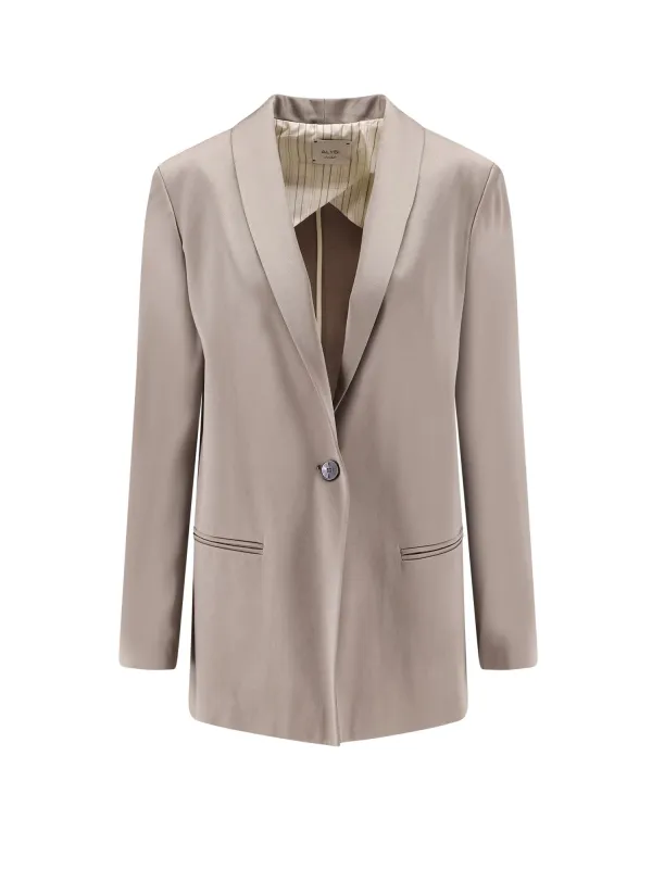 Single-Breasted Satin Blazer made by ALYSI