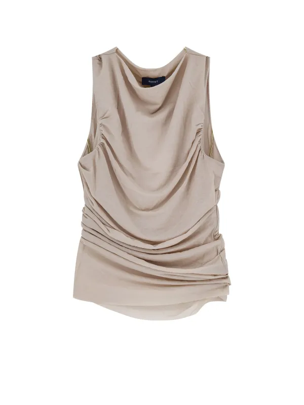 Irina Extra-Fine Cotton CrêPe Top sold by Wanan Luxury