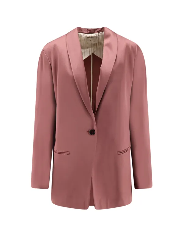 Single-Breasted Satin Blazer made by ALYSI