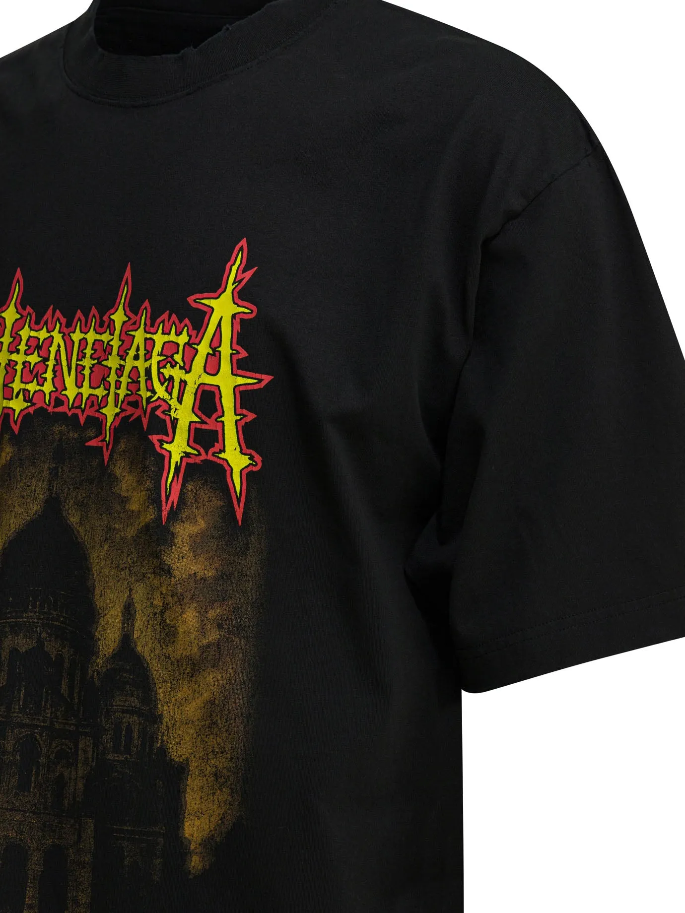 Crew-Neck T-Shirt With Logo T-Shirts Black sold by Wanan Luxury product image thumbnail 4