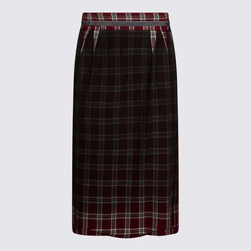 Skirts Burgundy/White sold by Wanan Luxury