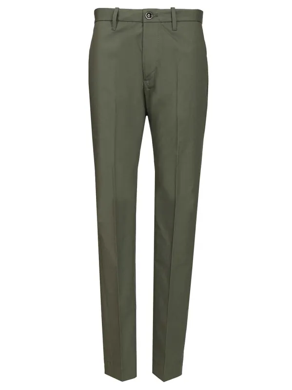 Pant Dritto Poeline Cot Trousers Green sold by Wanan Luxury