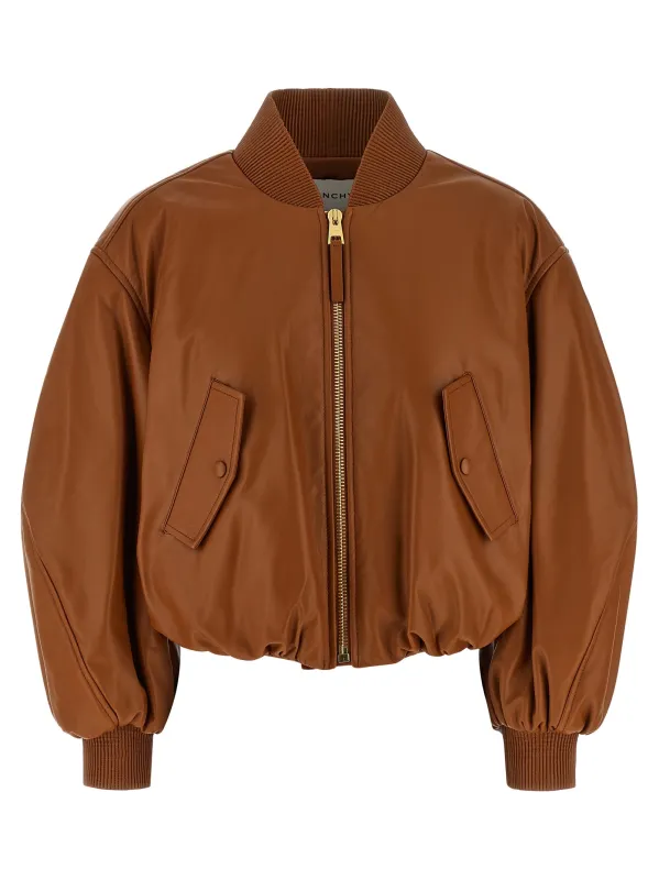 Cropped Bomber Jacket Puffer Jackets Brown sold by Wanan Luxury