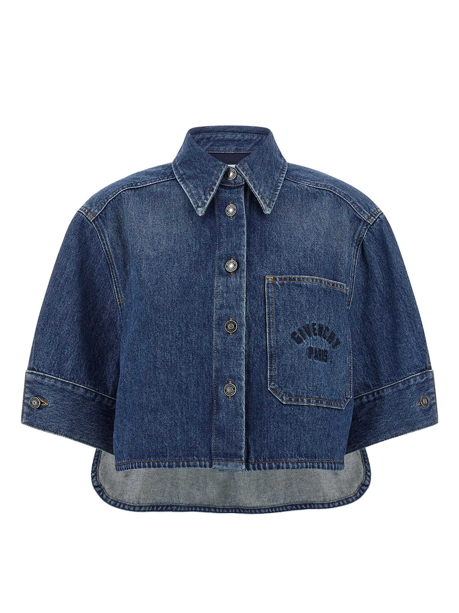 Denim Shirt Shirt And Blouse Blue sold by Wanan Luxury