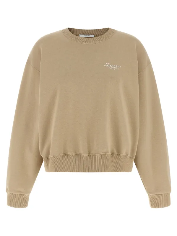 Logo Stamp Sweatshirt Beige made by Wanan Luxury