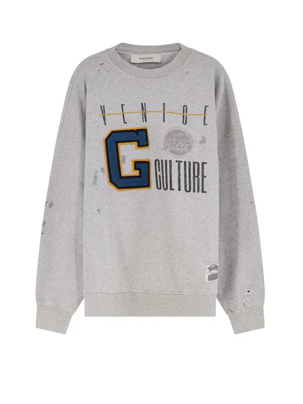 Cotton Sweatshirt With Print On The Front sold by Wanan Luxury
