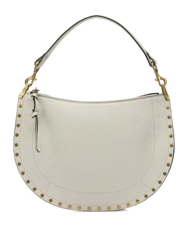 Oskan Soft Zip Shoulder Bags White sold by Wanan Luxury