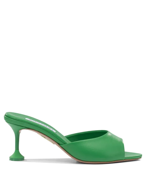 Bisous 65 Mm Heeled Shoes Green made by Aquazzura