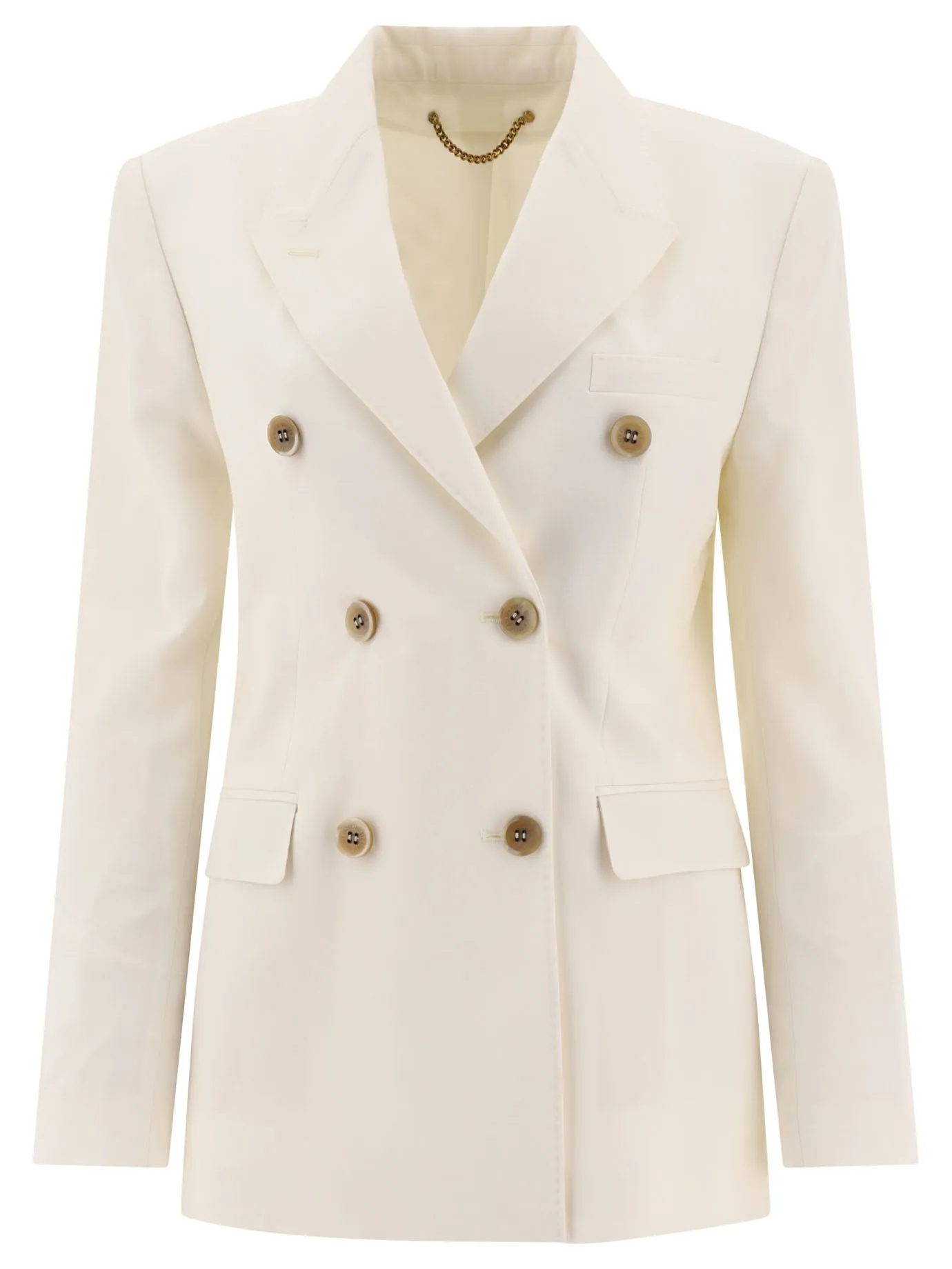 Double-Breasted Wool-Blend Blazer Jackets And Coats White sold by Wanan Luxury