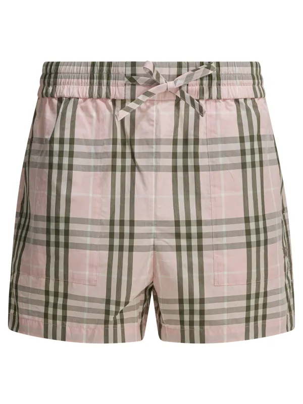 Evelyn Check Shorts Pink sold by Wanan Luxury